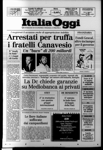 Italia oggi : quotidiano di economia finanza e politica